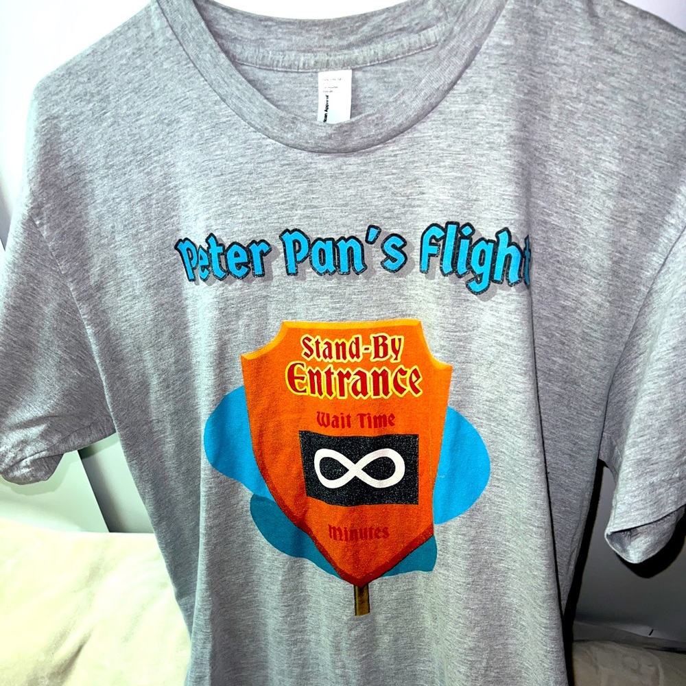 Rare Peter Pan’s Flight Stand by infinity sign American apparel Women’s sz Large